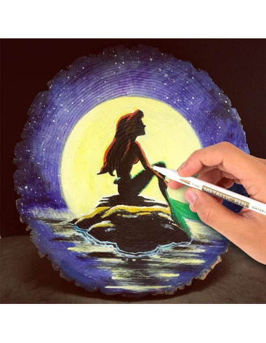 Paquete de 18 Marcadores Metálicos Lineon Punta Fina 16 Colores