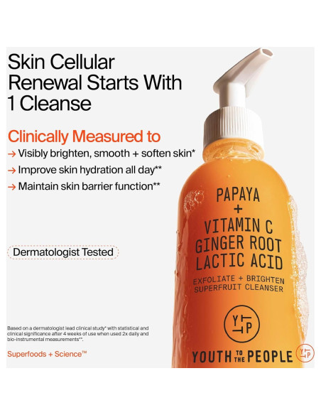 Kit de Cuidado Facial Youth To The People - Limpiador Exfoliante Suave 142g + Hidratante 56g + Suero 28g Kit de Cuidado Facial Youth To The People - Limpiador Exfoliante Suave 142g + Hidratante 56g + Suero 28g