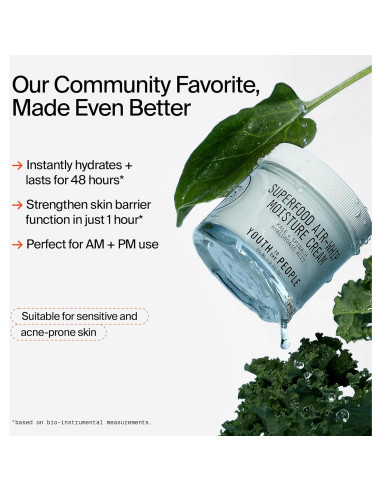 Kit de Cuidado Facial Youth To The People - Limpiador Exfoliante Suave 142g + Hidratante 56g + Suero 28g