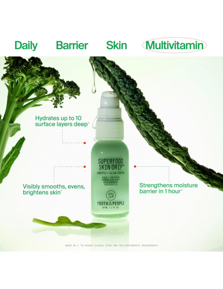 Kit de Cuidado Facial Youth To The People - Limpiador Exfoliante Suave 142g + Hidratante 56g + Suero 28g Kit de Cuidado Facial Youth To The People - Limpiador Exfoliante Suave 142g + Hidratante 56g + Suero 28g