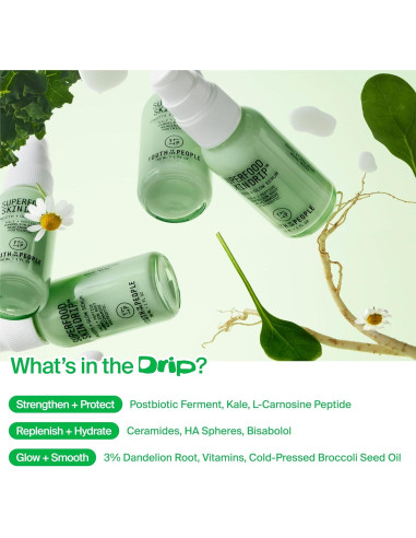 Kit de Cuidado Facial Youth To The People - Limpiador Exfoliante Suave 142g + Hidratante 56g + Suero 28g