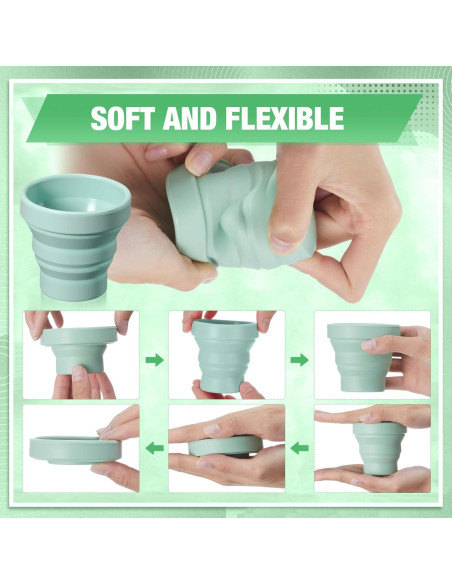 24 Tazas de Silicona Plegables Funnymoom para Camping 150 ml