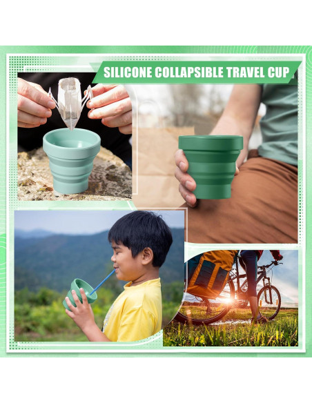 24 Tazas de Silicona Plegables Funnymoom para Camping 150 ml