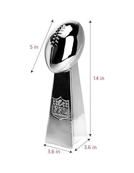 Trofeo de Fútbol Fantasía Spire Designs - Cromo 22.86 cm