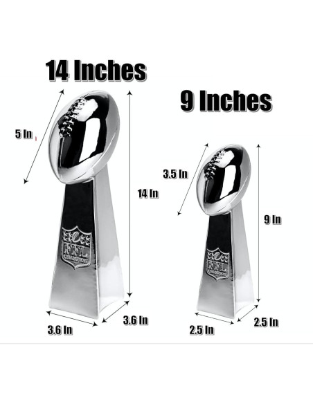 Trofeo de Fútbol Fantasía Spire Designs - Cromo 22.86 cm