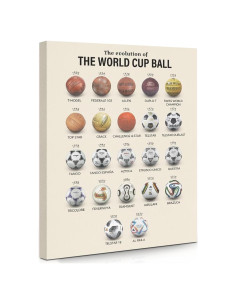 Arte de Pared en Lienzo Enmarcado Fútbol 29x38 cm