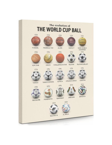 Arte de Pared en Lienzo Enmarcado Fútbol 29x38 cm