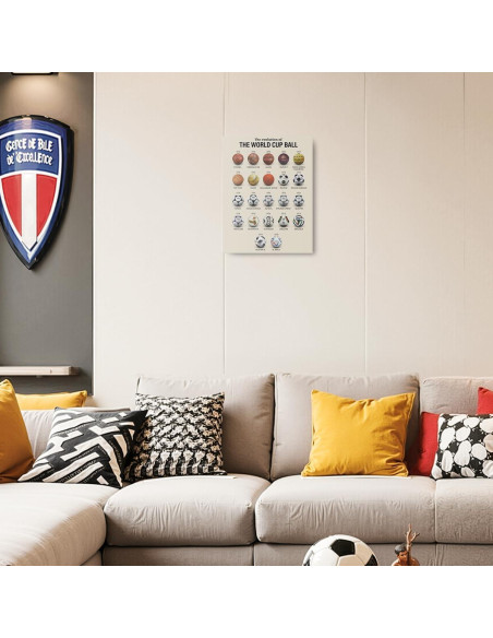 Arte de Pared en Lienzo Enmarcado Fútbol 29x38 cm