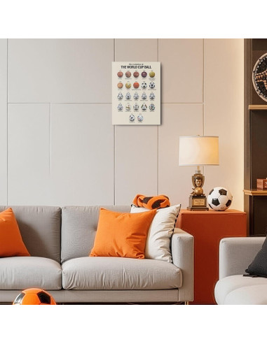 Arte de Pared en Lienzo Enmarcado Fútbol 29x38 cm
