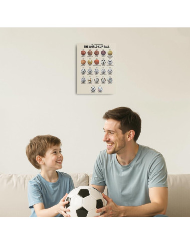 Arte de Pared en Lienzo Enmarcado Fútbol 29x38 cm