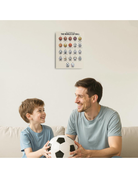Arte de Pared en Lienzo Enmarcado Fútbol 29x38 cm