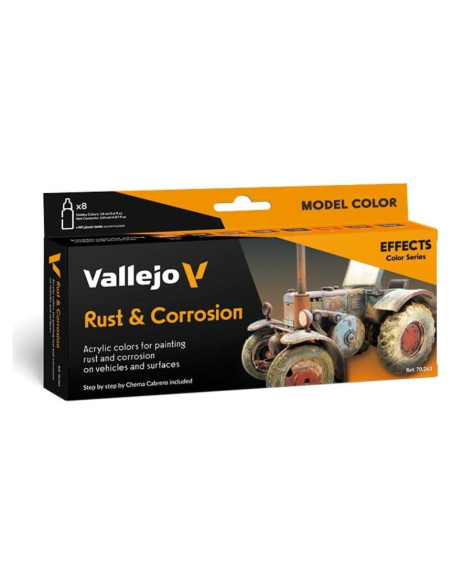 Set de Pinturas Acrílicas Vallejo Model Color Óxido 8x18ml