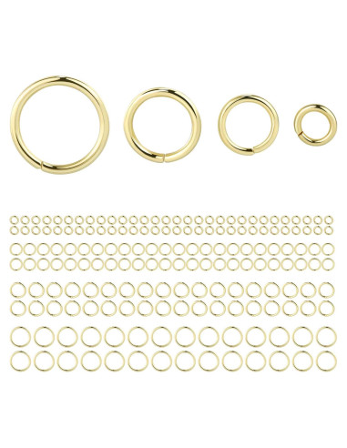 Anillas de Salto Doradas ALEXCRAFT 900PCS 4-10mm para Joyería