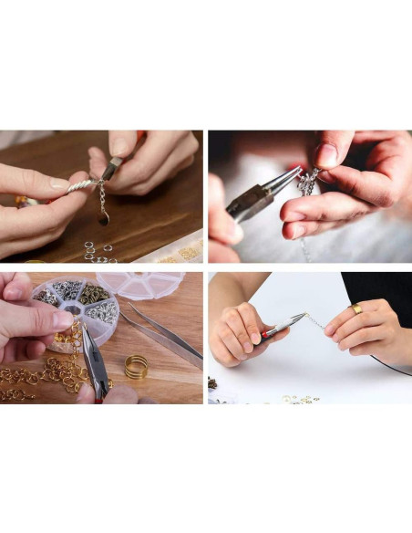 Anillas de Salto Doradas ALEXCRAFT 900PCS 4-10mm para Joyería