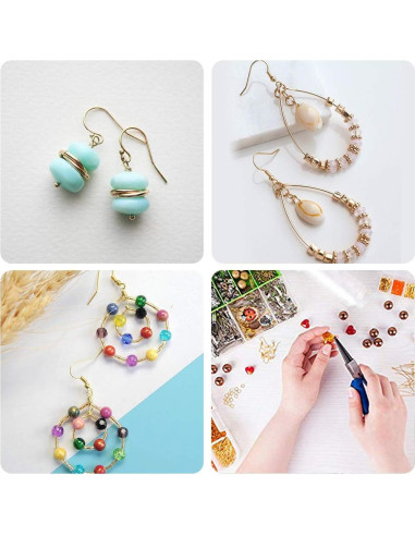 Anillas de Salto Doradas ALEXCRAFT 900PCS 4-10mm para Joyería