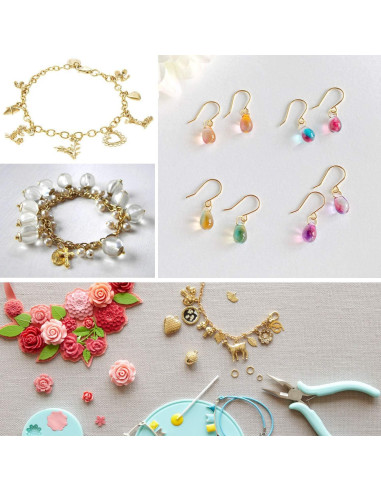 Anillas de Salto Doradas ALEXCRAFT 900PCS 4-10mm para Joyería