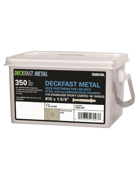 Tornillos para Deck Starborn Deckfast Metal 350 pcs 4.13 cm Inoxidable