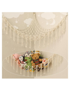 Hamaca de Peluches YELIENM Grande 102x102 cm Algodón Blanco