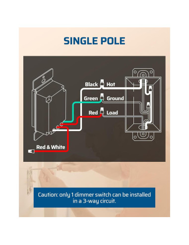 Interruptor Regulador Dewenwils 600W Incandescente y 150W LED