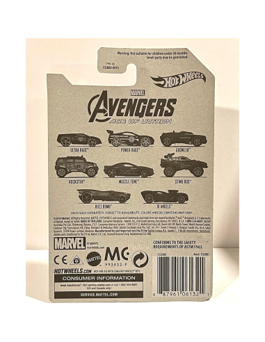 Hot Wheels Capitán América Poder Rabia 2/8 Marvel 2014