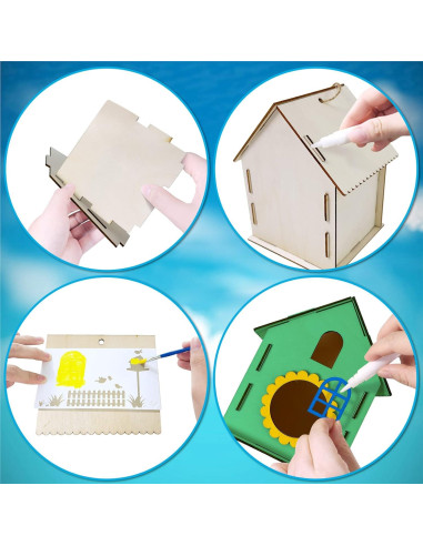 Kit de Manualidades Casa de Aves Heyzeibo 2 Pack DIY Niños