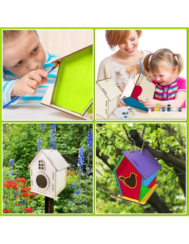 Kit de Manualidades Casa de Aves Heyzeibo 2 Pack DIY Niños