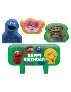 Juego de Velas de Cumpleaños Multicolor Amscan - 4 Pzs