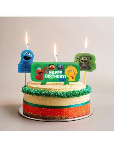 Juego de Velas de Cumpleaños Multicolor Amscan - 4 Pzs