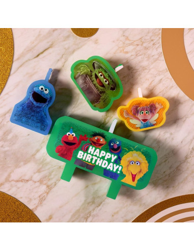 Juego de Velas de Cumpleaños Multicolor Amscan - 4 Pzs