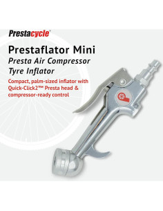 Inflador de Neumáticos de Bicicleta Prestacycle Mini Pro 2