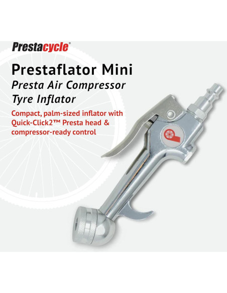 Inflador de Neumáticos de Bicicleta Prestacycle Mini Pro