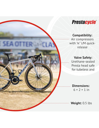 Inflador de Neumáticos de Bicicleta Prestacycle Mini Pro