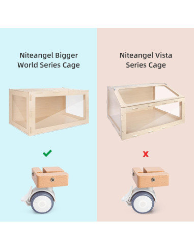 Rueda Universal de Suplemento Niteangel para Hamsters - Madera Clara