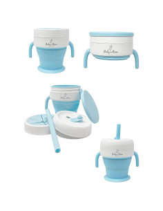 Taza colapsable 2 en 1 Baby's Brew - Azul, BPA Free
