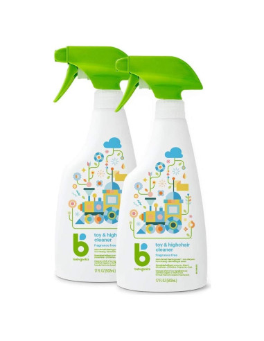 Limpiador de Juguetes y Sillas Altas Babyganics 482.8ml Paquete de 2