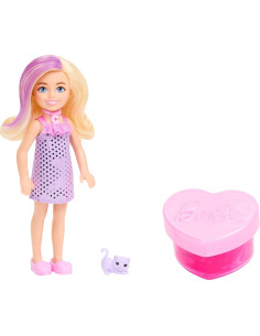 Muñeca Chelsea Barbie Fiesta Glam con 6 Sorprisas y Mascota 2