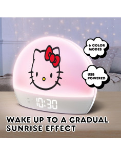 Reloj Despertador Hello Kitty Amanecer LED USB Multicolor 2