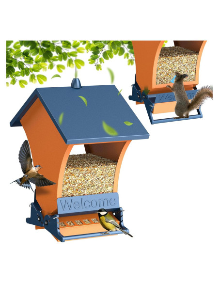 Comedero para Aves Wildpark 5kg a Prueba de Ardillas Naranja