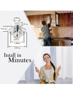 Cerradura de Cajón XIEHE 801 con Llaves - Cromo, 1 Paquete 2