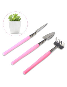 Kit de Herramientas de Jardinería LuckyOpt 3 Piezas Acero Inoxidable