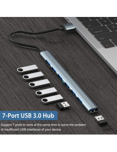 Hub USB 3.0 VIENON de Aluminio con 7 Puertos para Laptop y PC 2