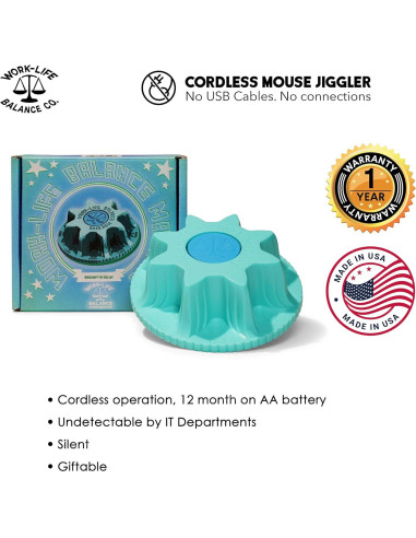 Jiggler de Ratón Mecánico Indetectable Aqua - Sin Software