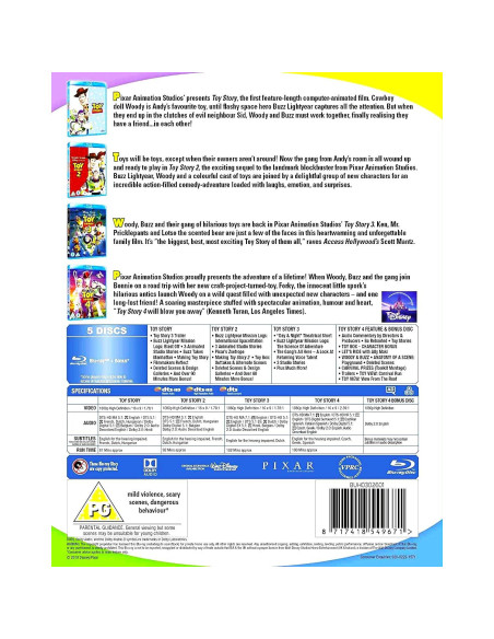 Colección Blu-ray Toy Story 4 Películas - Región Libre