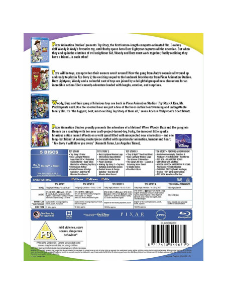 Colección Blu-ray Toy Story 4 Películas - Región Libre