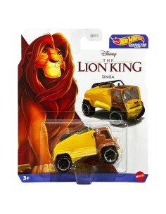 Auto de Personaje Hot Wheels Simba - El Rey León - 12.7cm