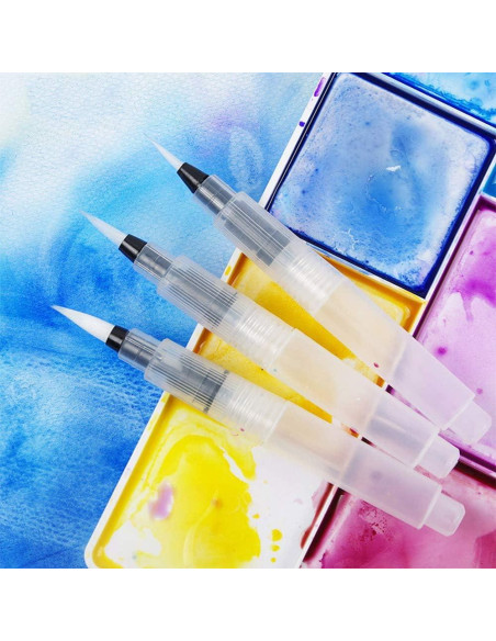 3 Plumas de Pincel de Acuarela Lind Kitchen 122mm Nylon