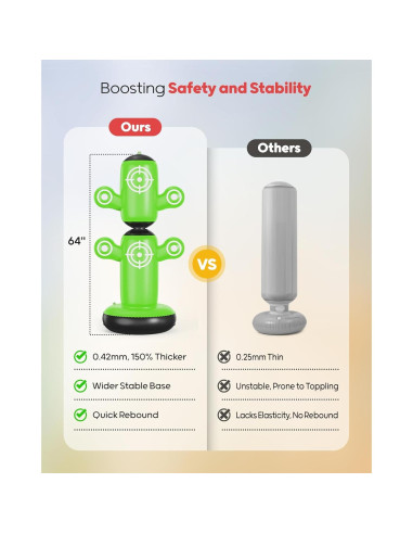 Saco de Boxeo Inflable QPAU 64" Verde con Guantes y Bomba