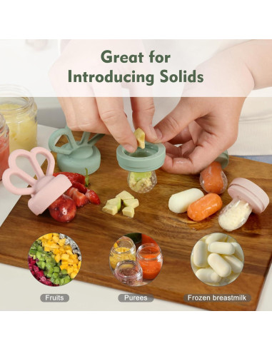 Alimentador de Frutas para Bebés Bessentials - Silicona Libre de BPA