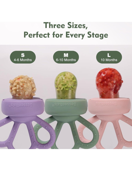 Alimentador de Frutas para Bebés Bessentials - Silicona Libre de BPA