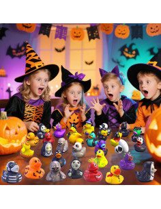 24 Patitos de Goma Halloween Yomwet - Juguetes para Baño 6 cm 2